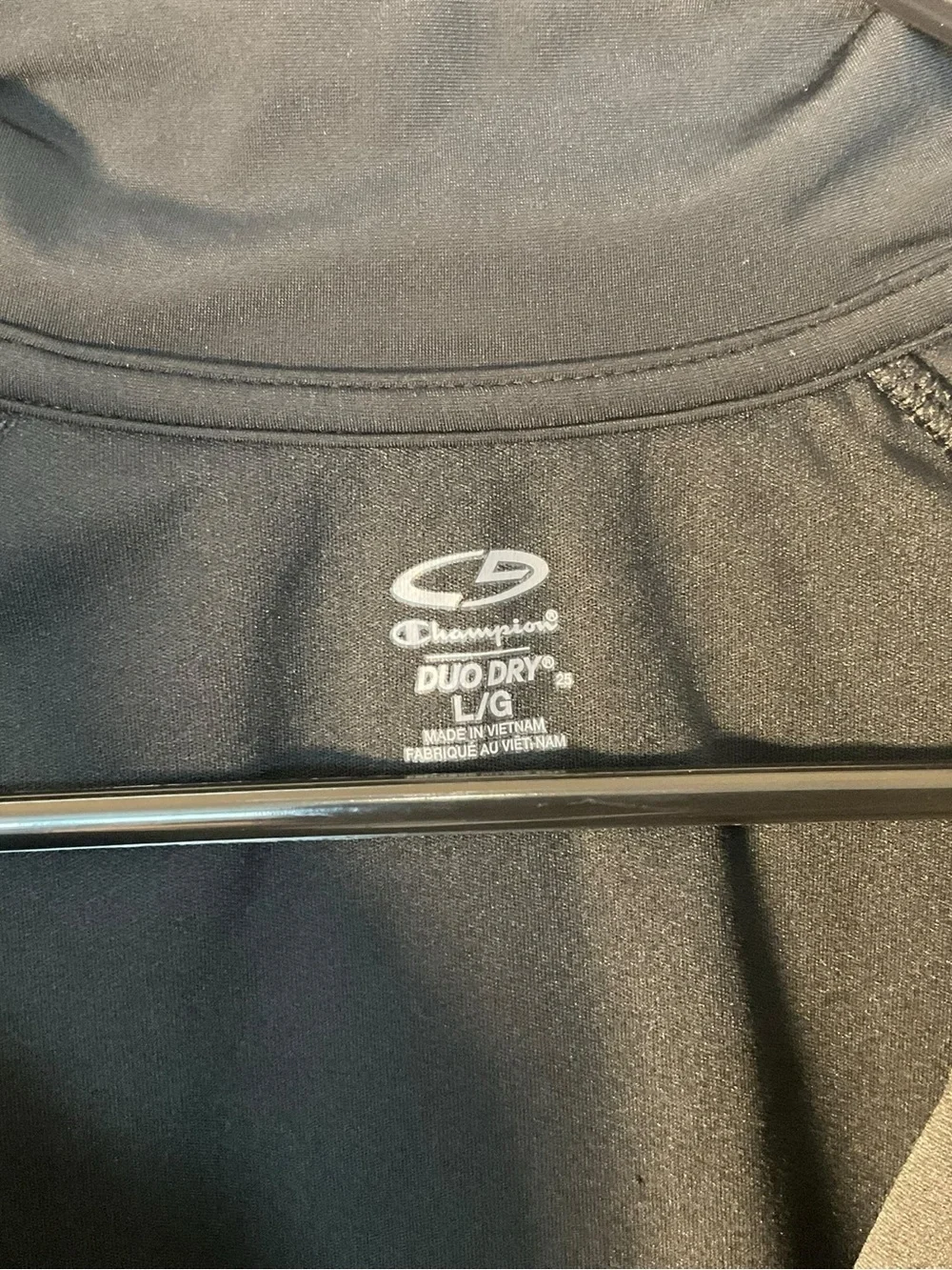 Champion Black Long-Sleeve Half-Zip Rash Guard